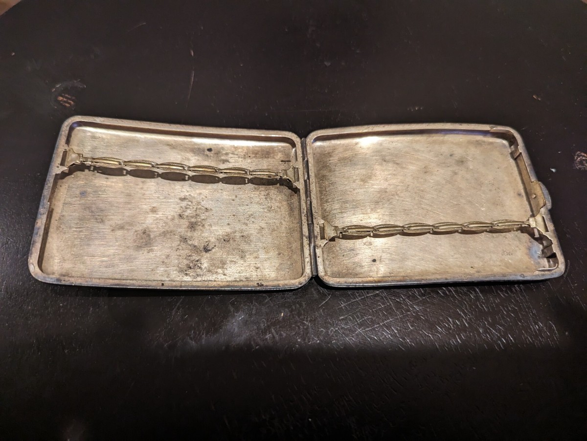 ANTIQUE JAPANESE SOLID SILVER CIGARETTE CASE STERLING SILVER