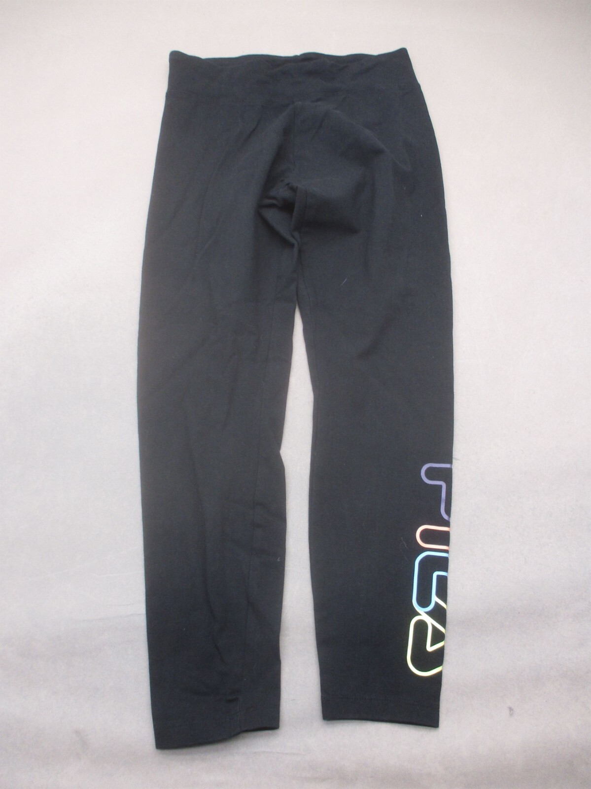 Leggings donna FILA taglia M neri elasticizzati pull on allenamento atletico cropped 787