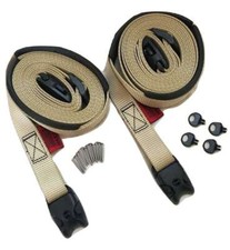 2 pc Wind Strap Kit Hot Tub Secure ACW Loc Spa Hurricane Tie Down | Tan