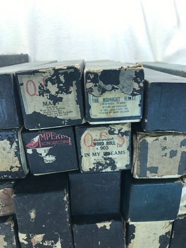 Vintage player piano music roll lot, vintage paper rolls, 5 piece lot antique - Picture 2 of 12
