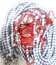 BUNGEE CORD HEAVY DUTY 12 PC. SET 36" INCH (3 FT.) RED TIP TIE DOWN STRAP BUNGIE