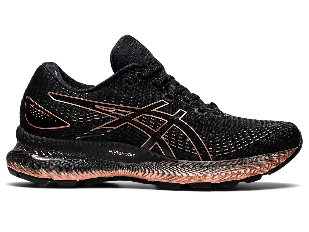 Asics Gel Saiun Womens Running Walking Shoe Black Rose Gold UK 6 6.5 7 7.5