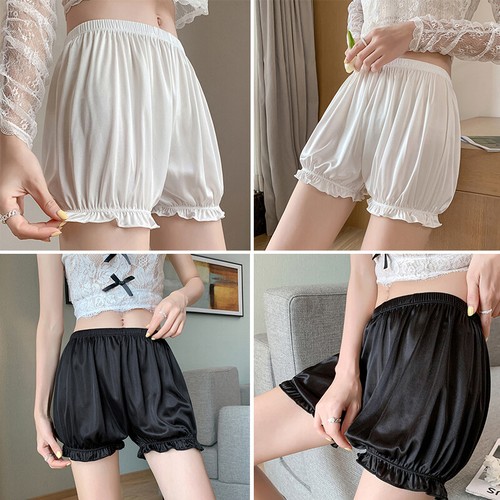 CR ROLECOS Bloomer Vittoriani Lolita Gonna Pantalone Con Pizzi, Bianco, Taglia S, Costume Epoca