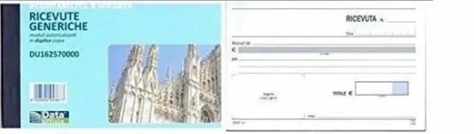 20 BLOCCHI RICEVUTE GENERICHE DATA UFFICIO 50/50 DU162570000