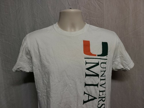 University of Miami Adult White XS TShirt - Picture 2 of 9