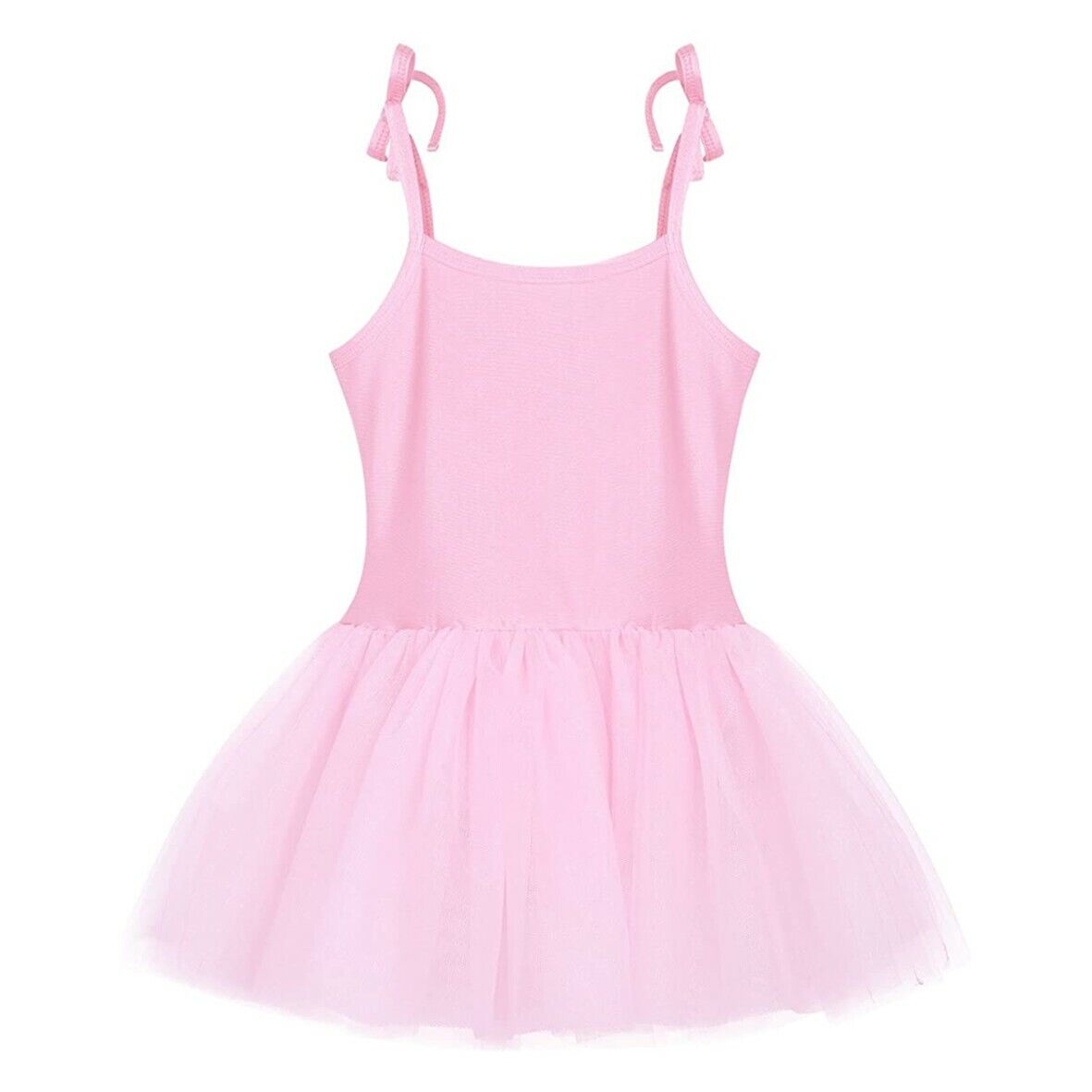 Ballet Dance Dress with Skirt/Tutu Kids Leotard Pink Girl 3/4/5/6/7Y UK