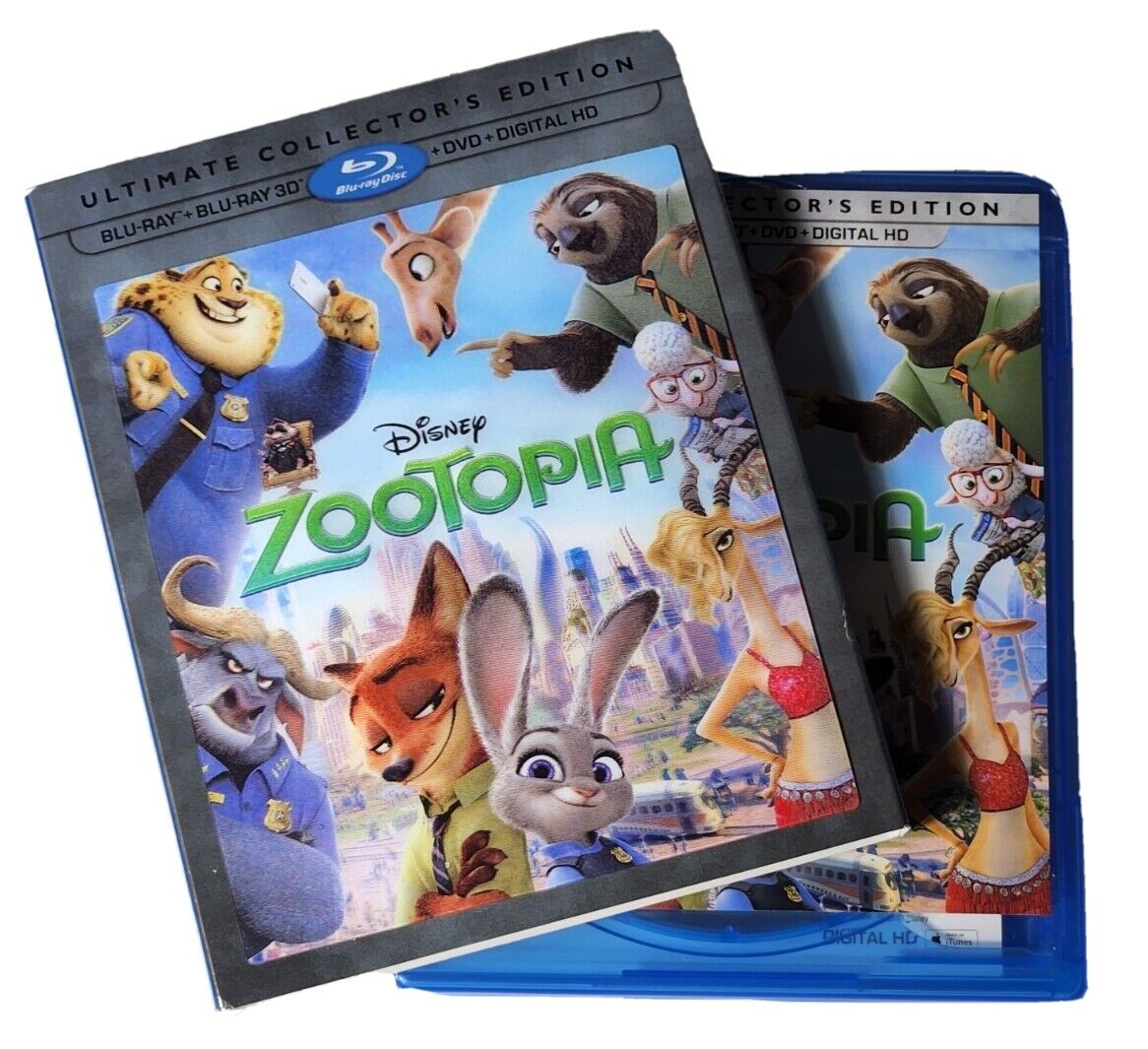 Zootopia 2016 Disney Blu-ray DVD Digital HD With Target Slipcover for sale  online