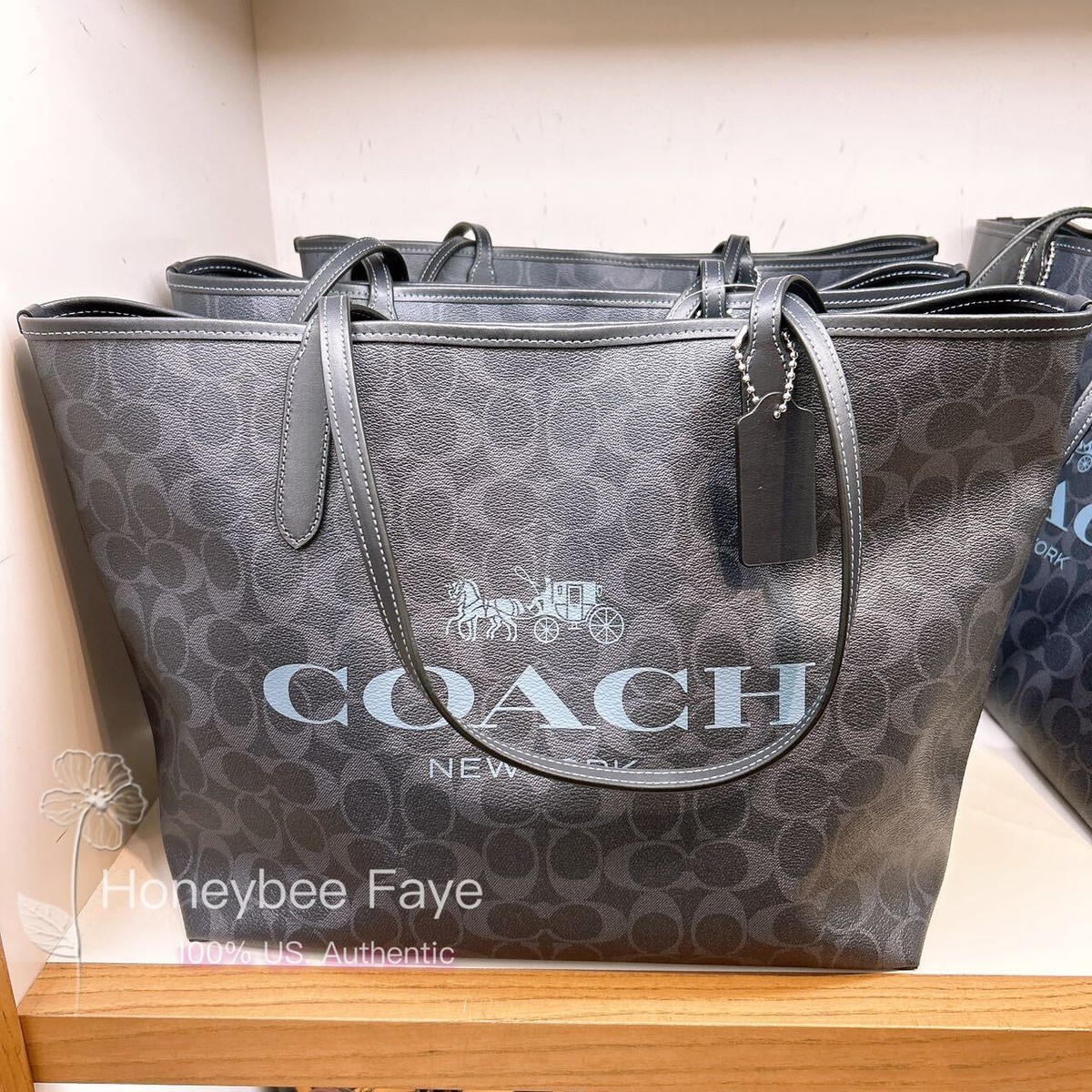NWT Coach City Tote In Signature Canvas CP074/C7616/CR165