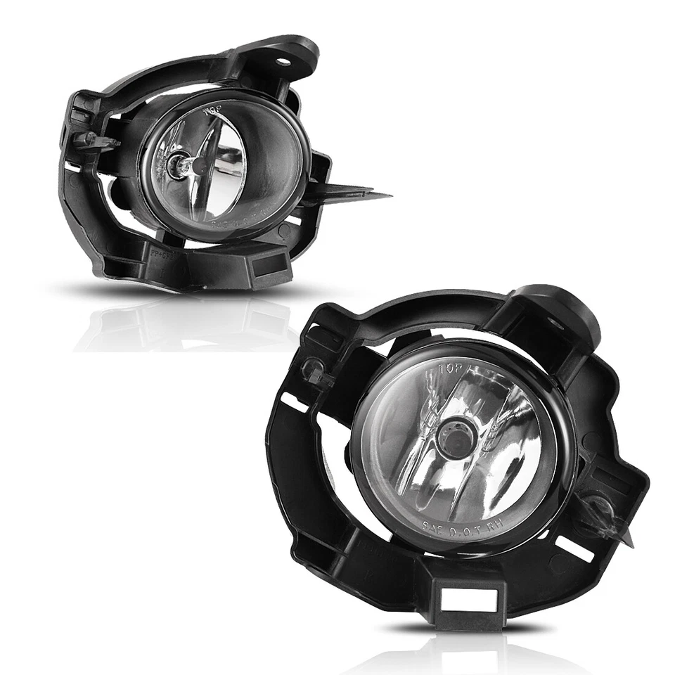 For Nissan Rogue 2008-13 Clear Lens Pair Fog Lights Front Lamp+Wiring+Switch Kit - Image 3 of 4