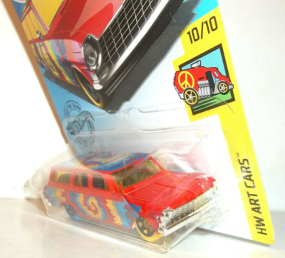 Hot Wheels 2019 HW Art Cars '64 Chevy Nova Wagon - Red 188/250