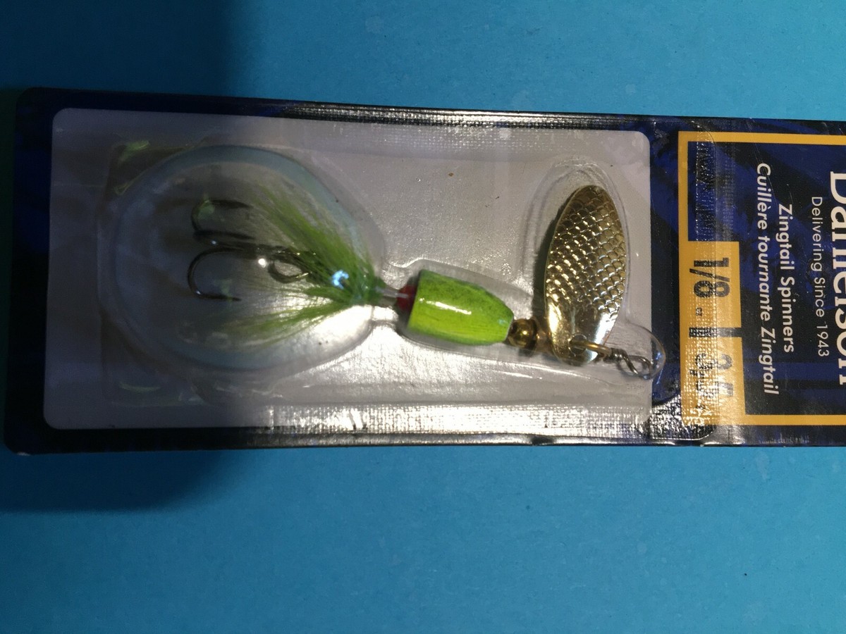 danielson fishing lures Pink Jig Heads 3/8oz 8-Pack Danielson Zingtail spinner 1/8oz (2