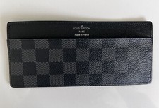Louis Vuitton Card Holder Damier Graphite Long Black - Authentic w Dust Bag
