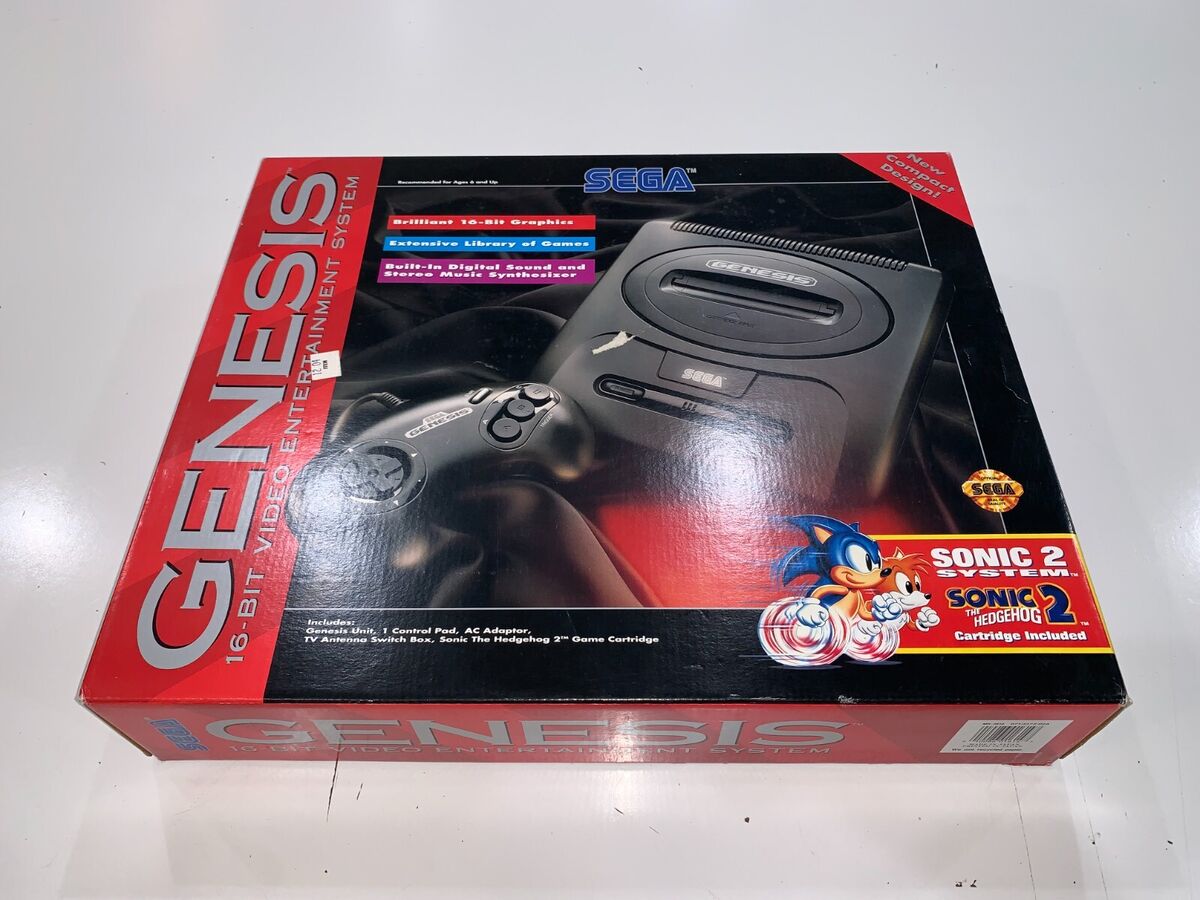 Sega Genesis 2 Console Sonic the Hedgehog 2 Bundle Pack