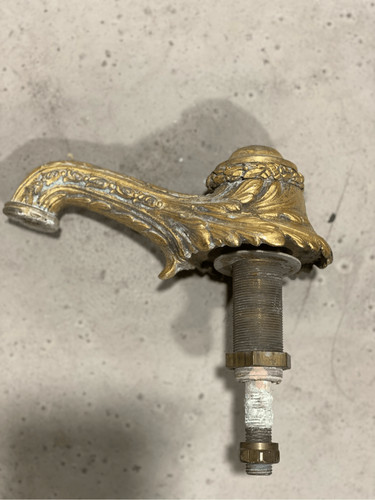Antique Wagner Gilt Bronze Acanthus Faucet Sink