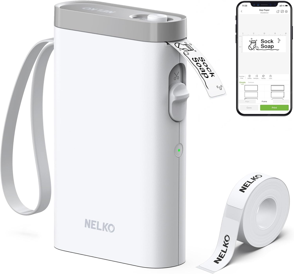 Bluetooth Label Maker P21 Mini Wireless White with Tape  