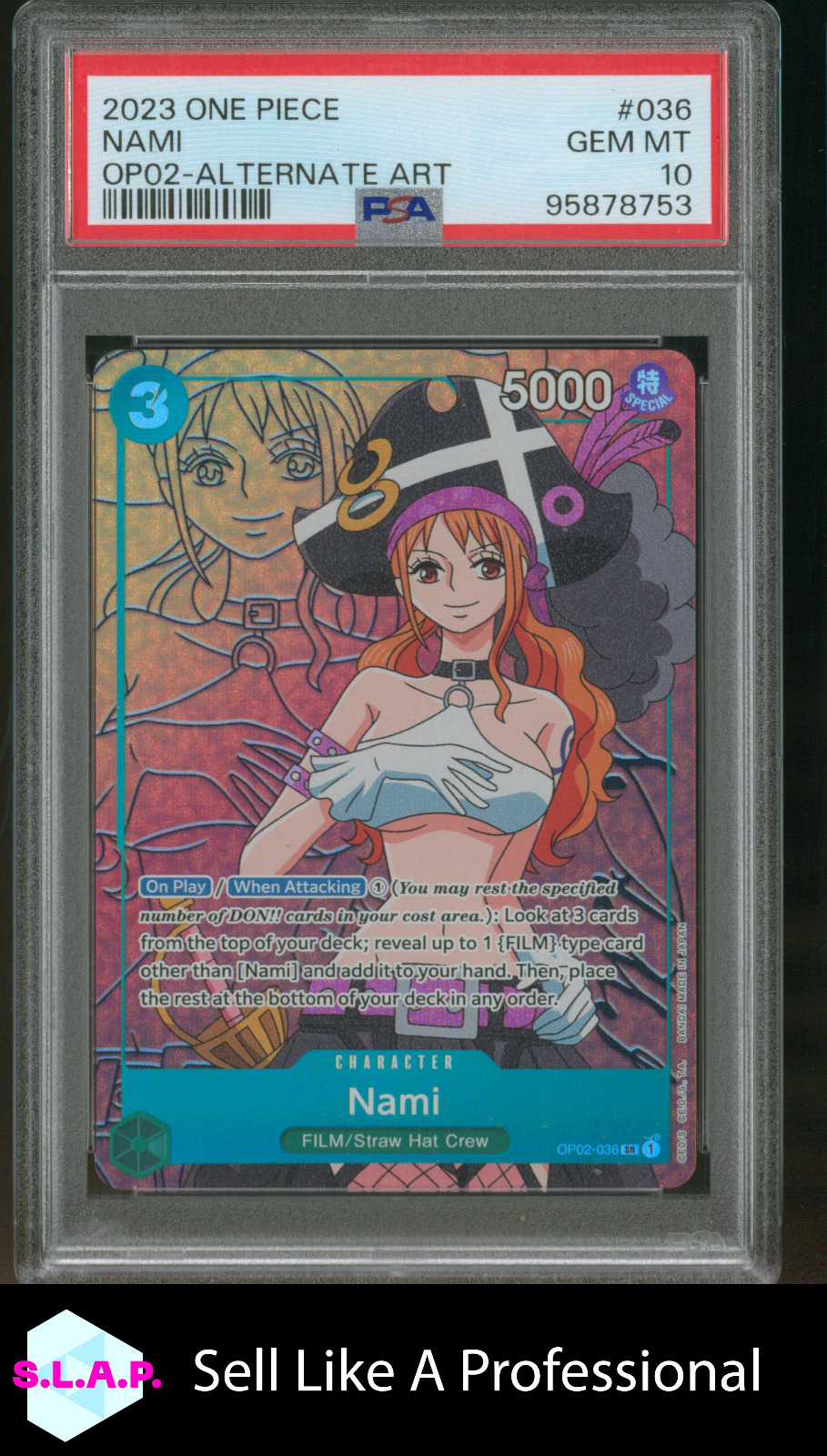 Nami 2023 Paramount War #OP02-036 Super Rare (Alternate Art Nami 2023 Paramount War #OP02-036 Super Rare (Alternate Art