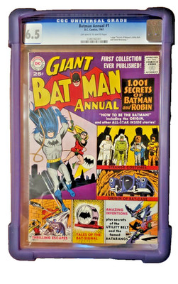 Batman Annual #1 CGC 6.5 OW-W Pages 1st Giant Annual Batcave Origin