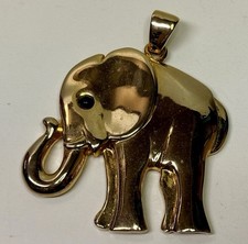 Combined Shipping Gold Tone Elephant Pendant 348