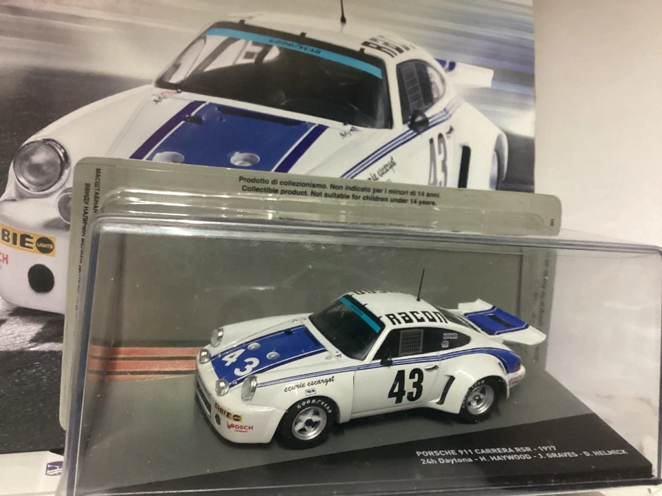 IXO PORSCHE 911 CARRERA RSR 24h DAYTONA 1977 , die-cast 1/43, Nuova in teca - Immagine 2 di 4
