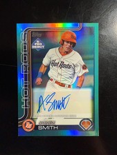 2025 Topps Pro Debut Aidan Smith Aqua Foil Auto #'d 49/75 Rays Hot Rods PD-181