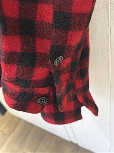Johnson Woolen Mills 450L Double Cape Jac Shirt 3XL Tall Cabot Cheese Red/black image 10
