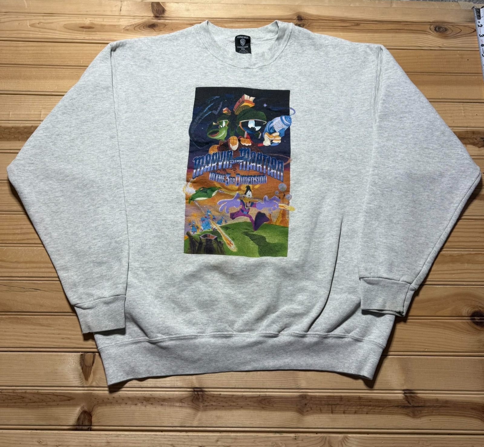 Vintage 90s Marvin the Martian In The 3rd Dimension Movie Promo Sweatshirt - XXL