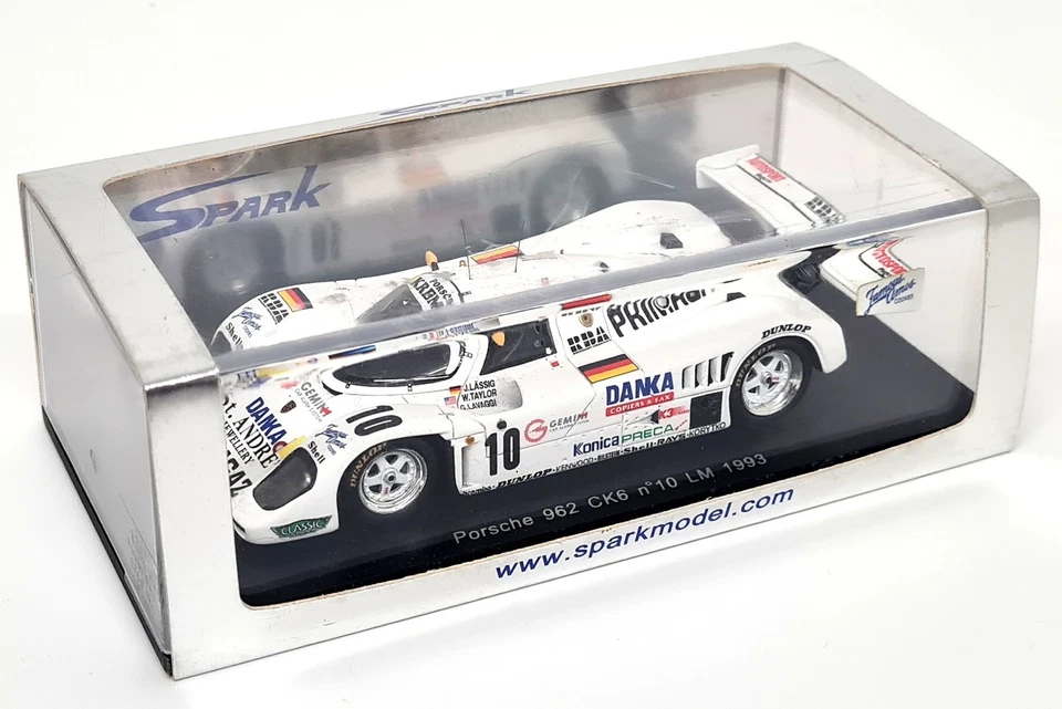 Coche modelo de resina Spark 1/43 Porsche 962 CK6 Le Mans 1993 10 Lassig Lavaggi Taylor Foto 2 de 4