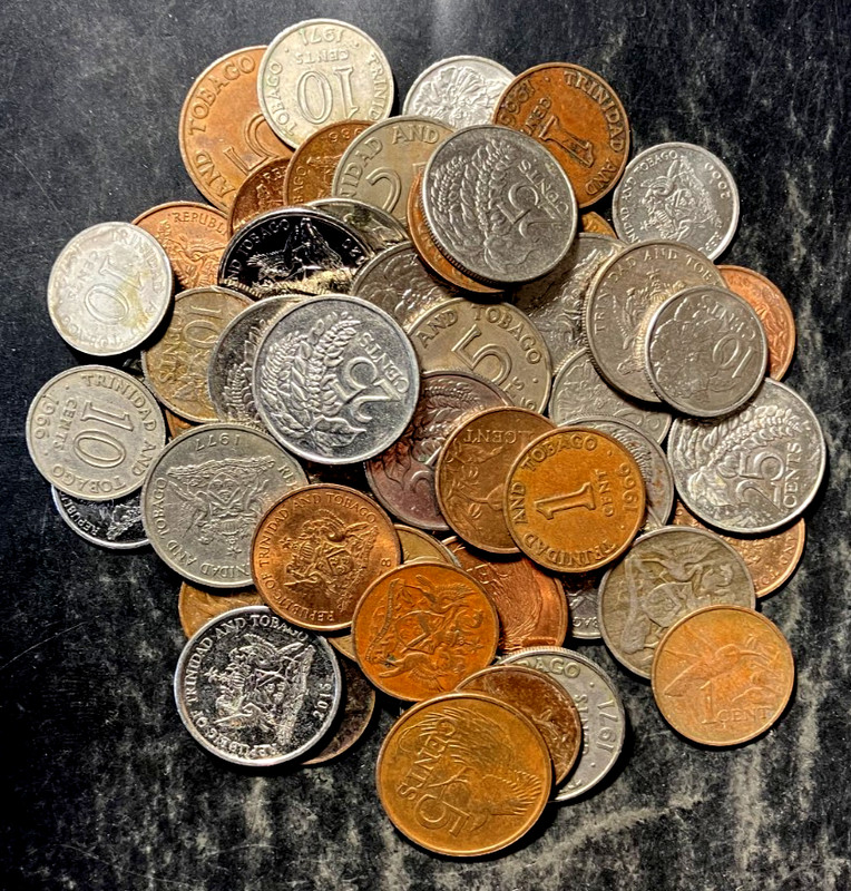 Old TRINIDAD AND TOBAGO COIN LOT - 60+ COINS - Lot #J23