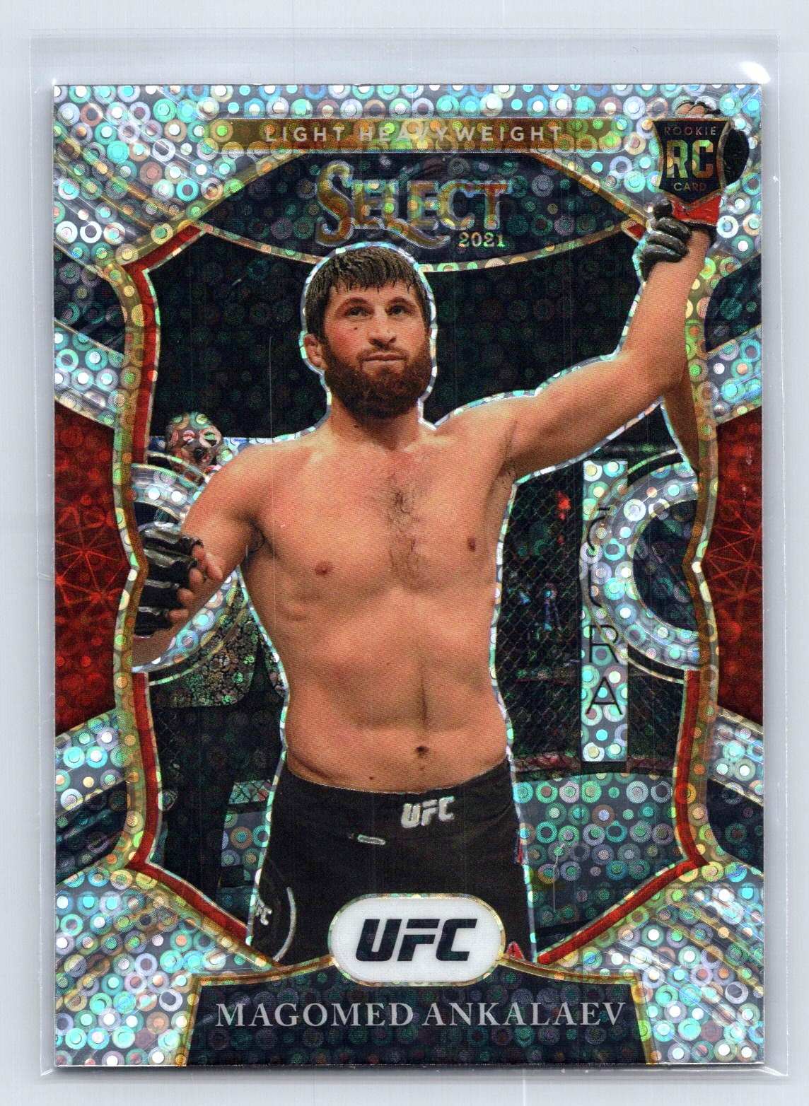 2021 Panini Select UFC #36 Magomed Ankalaev Disco Prizms RC