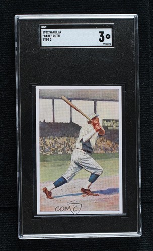 1932 Handbuch des Sports Sanella Logo Towards Bottom on Back Babe Ruth SGC 3 HOF