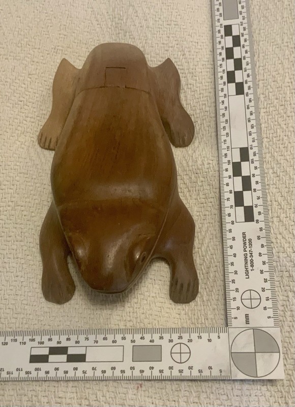 Vintage Decorative Wooden Frog 🐸 Trinket Box 📦