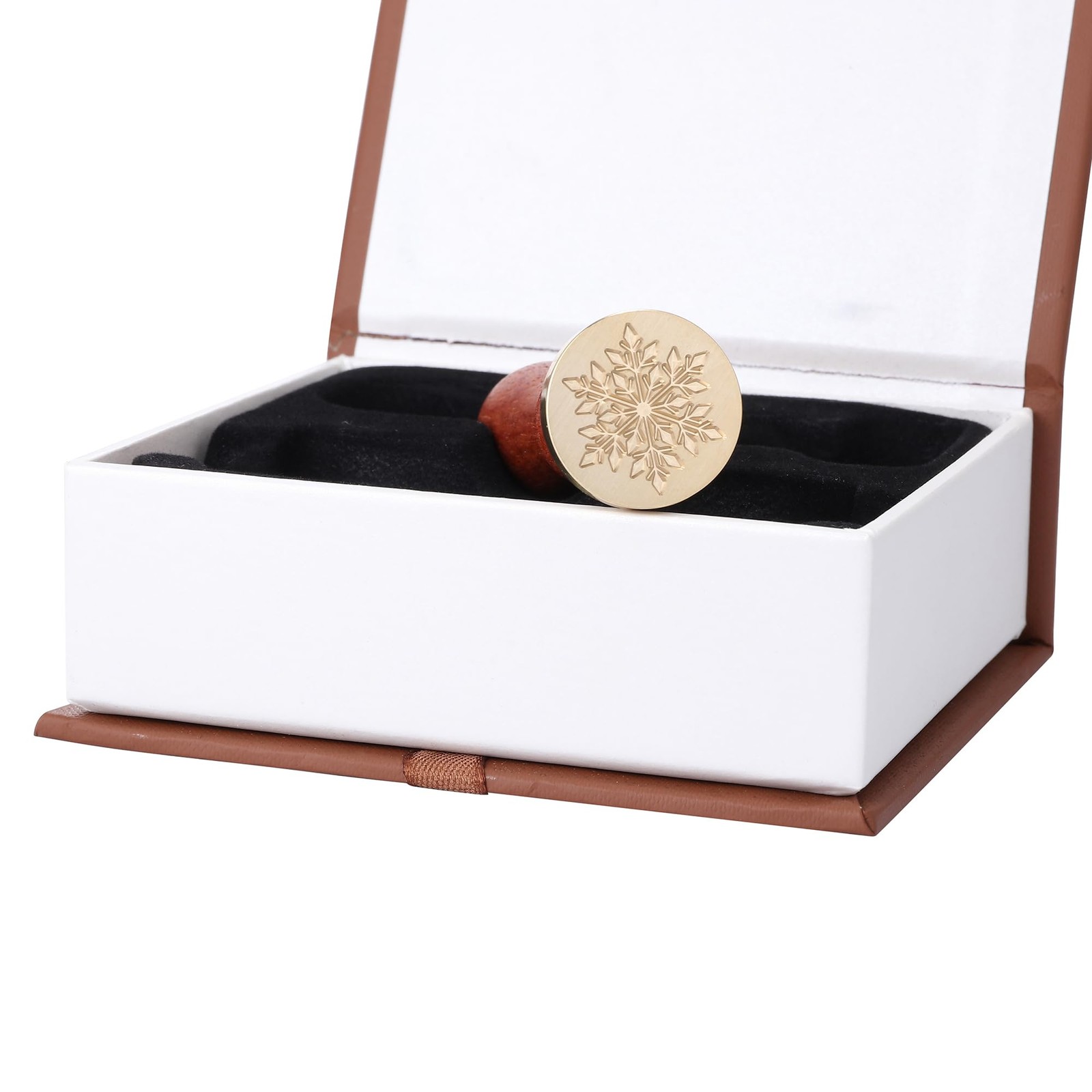 Christmas Wax Seal Stamp Gift Box Kit, 6pcs Sealing Wax Stamp Heads with 1 Wo...