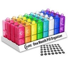 Monthly Pill Organizer 30 Day Pill Organizer 2 Times a Day One Month Pill B