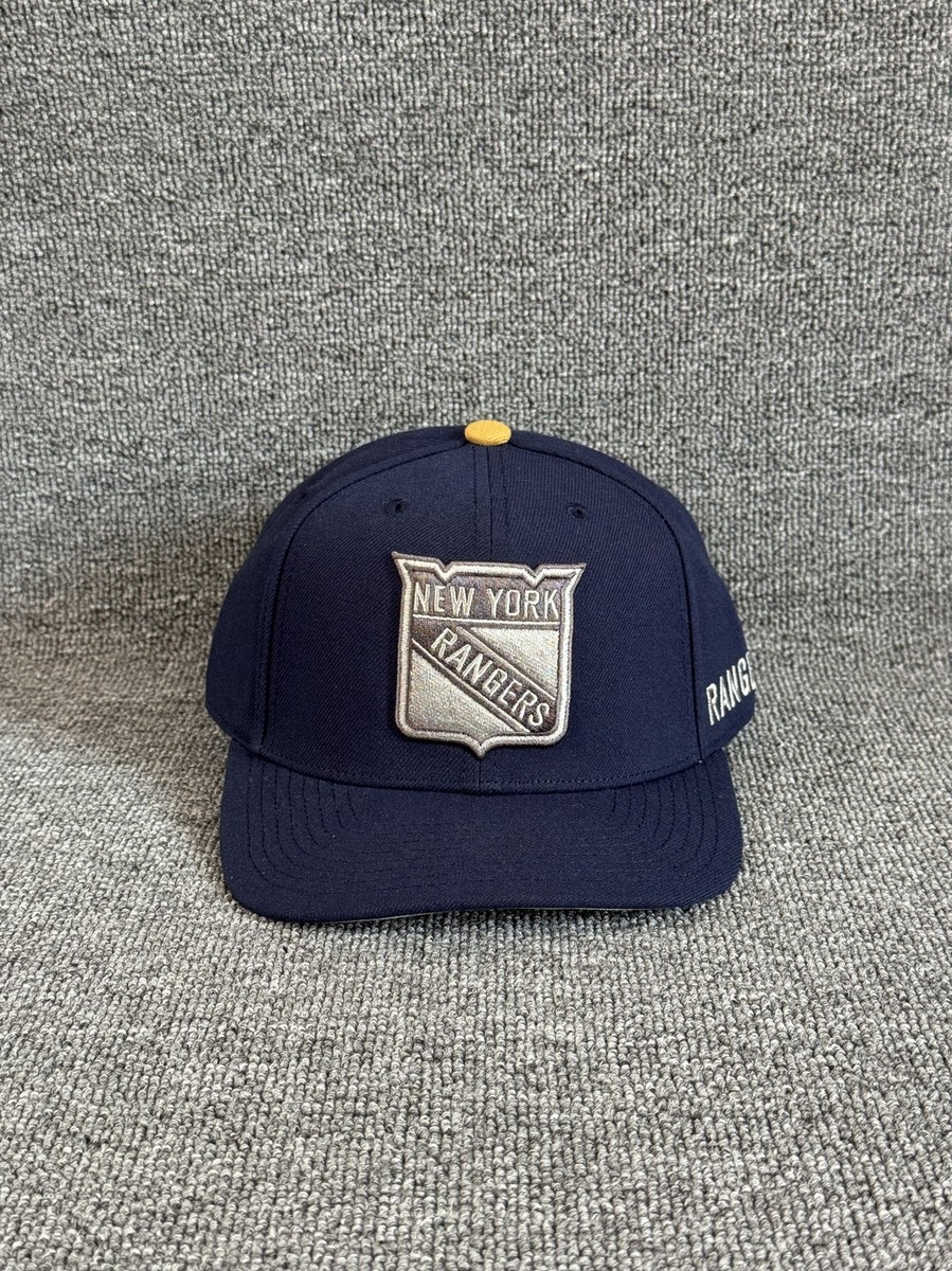 Mitchell & Ness New York Rangers Snapback Flat Brim Navy Hat