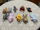 Lot Of 10 Zoo Themed Vintage TY Beanie Babies Retired . In Excellent Condition.