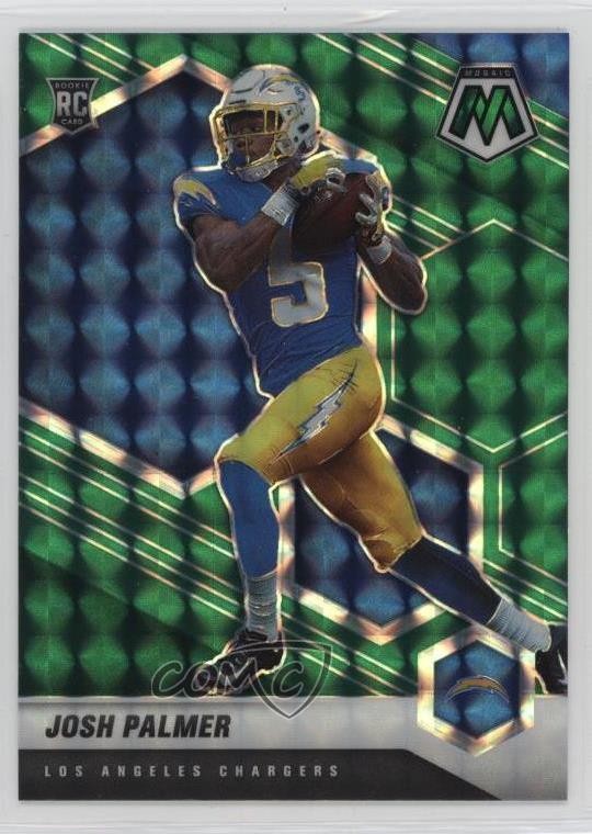 2021 Panini Mosaic Rookies Green Mosaic Prizm Josh Palmer #329 Rookie RC 0t2