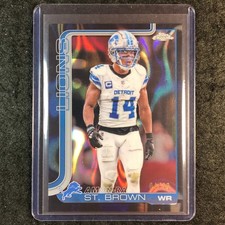 2025 Topps Chrome Football AMON-RA ST. BROWN Base Black Lava 4/10 #98