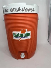 Vintage 90s Gatorade 3 Gallon Sideline Cooler Chest Model 1683 Uni of OKLAHOMA