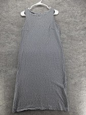 Talbots Dress Womens Petite Medium Blue Stripe Sleeveless Tank Knit Casual