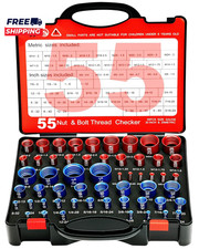 55 Pcs Nut and Bolt Thread Checker 25 Metric 30 Standard Bolts and Nut Identi