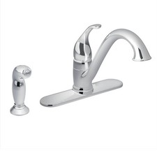 Moen 67840 Chrome Camerist High-Arc Kitchen Faucet With Sidespray