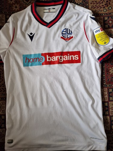 Bolton Wanderers 2021/22 Match Worn Player Issue Unwashed Football Shirt John #3 - Bild 3 von 6