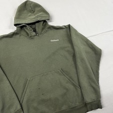 Vintage Carhartt Olive Pullover Hoodie Sz XL Used