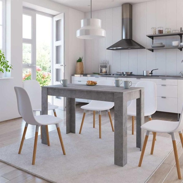 Esstisch Betongrau 120X60X76 Cm Holzwerkstoff-image
