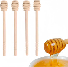 4 piezas palos de madera para cucharón de miel, 6,3 pulgadas peine de miel palo cuchara de miel miel con