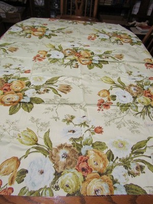 VTG 5 pieces 6.75 yds  Fabric Flower Print Drapery Upholstery Remnants     M14A