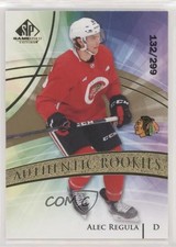 2020 Upper Deck SP Game Used Authentic Rookies Golden Burst /299 Alec Regula z6b