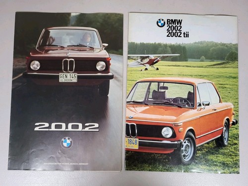Lot Vintage 70er 80er BMW Verkaufsprospekte 1600 2002 Tii German English Print - Bild 6 von 10