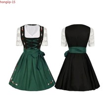 Women Bavarian Dirndl Dress German Traditional Cosplay Costume Party Outfit Set