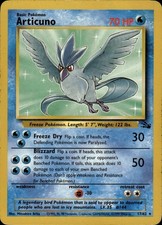 Articuno 17 Rare Fossil 17/62 Water Unlimited Pokemon Card on eBay